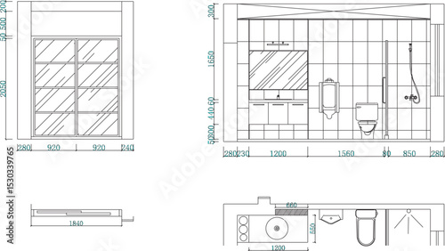 vector illustration of architectural design of interior furniture of modern residential room