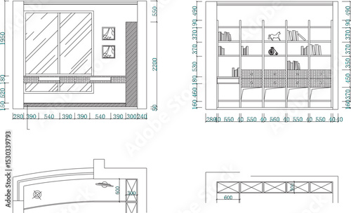 vector illustration of architectural design of interior furniture of modern residential room