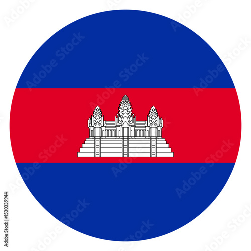 flag of Cambodia circle