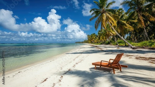 Tranquil Beach Paradise: Relaxing on a Pristine Shore