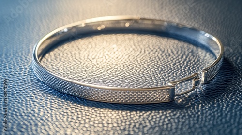 Elegant Silver Bangle Bracelet: A Close-Up