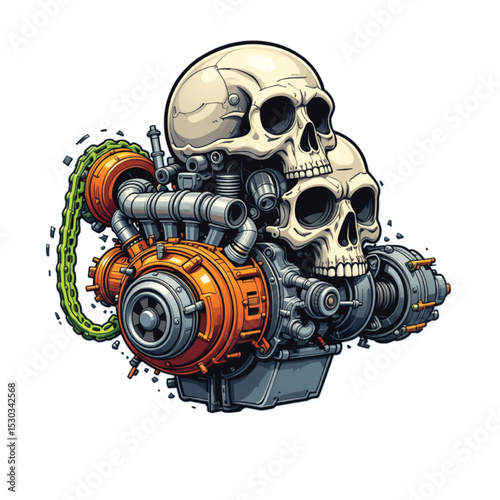 Cyberpunk Skull Engine
