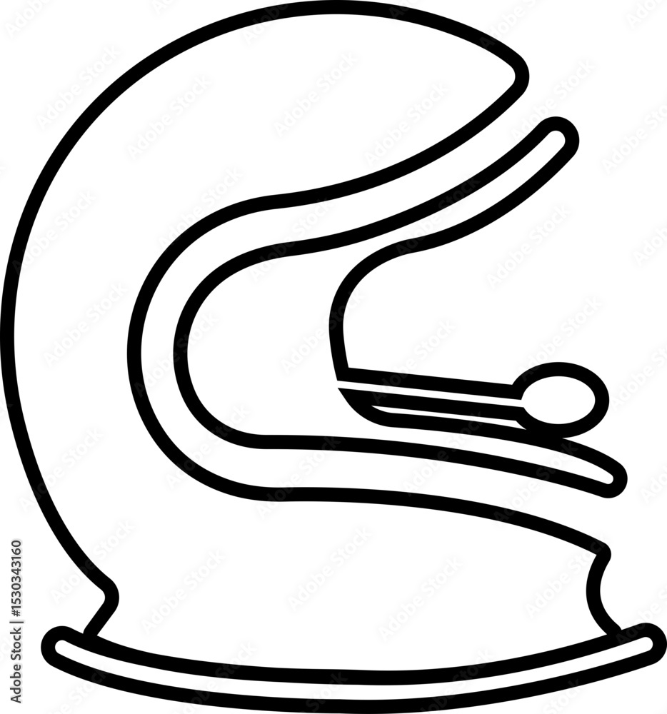 Obraz premium Motorcycle helmet icon in line style. isolated on transparent background