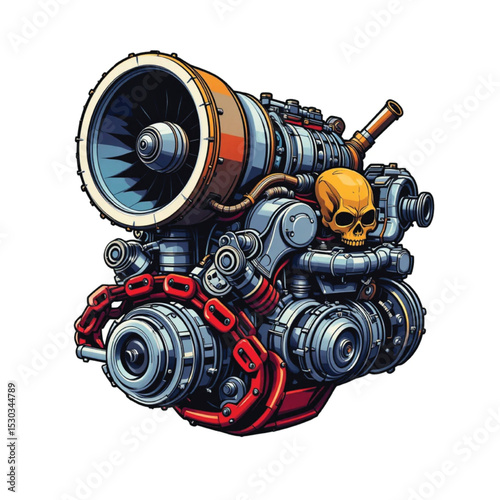 Cyberpunk Skull Engine