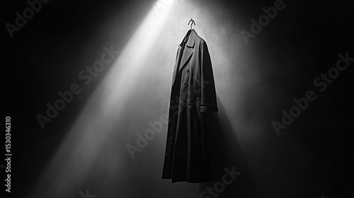 Monochromatic Trench Coat: A Study in Light and Shadow