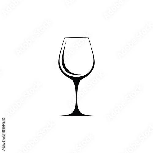 Minimalist Black and White Glass Illustration for Web Design and Graphics Projects
