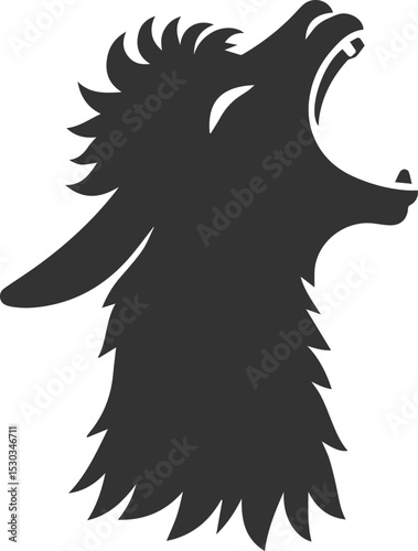 Alpaca head vector animal silhouette drawing artwork