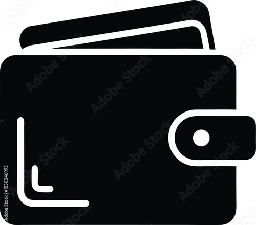Digital Wallet Silhouette: Payment Icon

