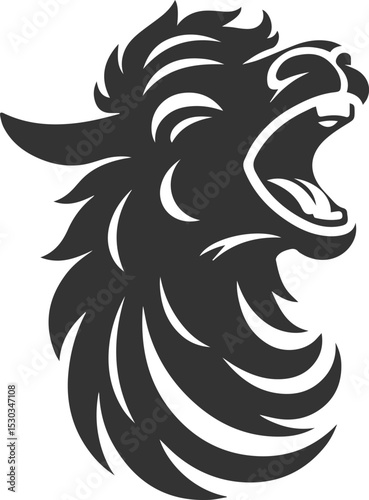 Alpaca head vector animal silhouette drawing artwork