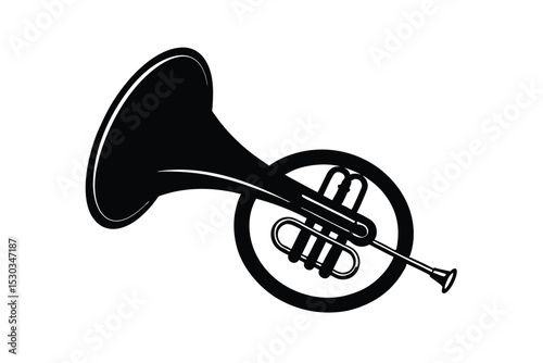 detailed-sousaphone-silhouette-with-bell-flare-and.eps
