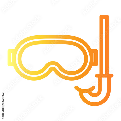 snorkel Line Gradient Icon