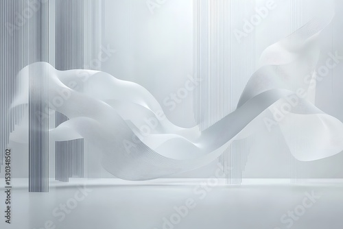 Smoothly rising graph composed of fluid, curved elements.