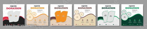 Charity Square social media post template Or donation fundraising campaign Facebook, Instagram Banners design, Charity Ads Promotional Poster Design