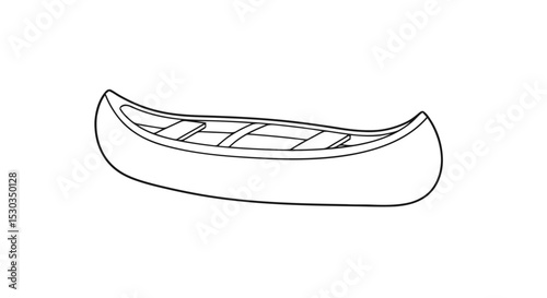 Canoe outline drawing