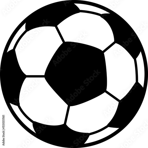 classic football or black and white soccer ball sport equipment solid or symbol icon
