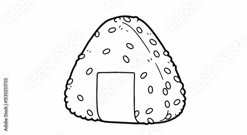 Onigiri outline food icon