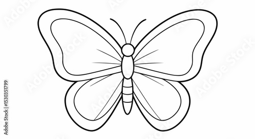 Outline Butterfly Coloring Page