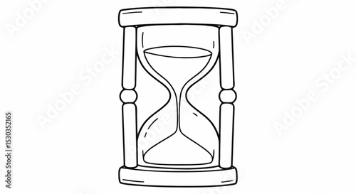 Outline hourglass time sand timer