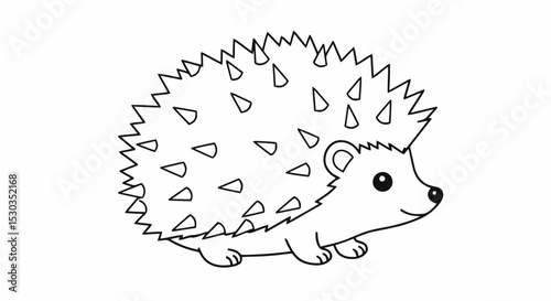 Outline hedgehog coloring page