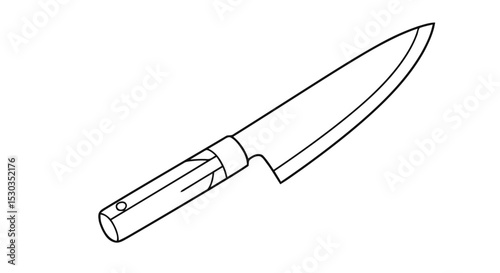 outline kitchen knife cooking utensil