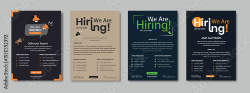Job vacancy hiring flyer or poster design for social media circular post banner template We are hiring Job advertisement flyer, We are hiring job vacancy poster design