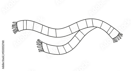 Outline striped scarf winter accessory
