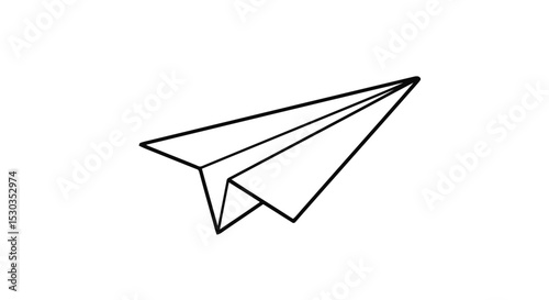 Paper airplane outline icon