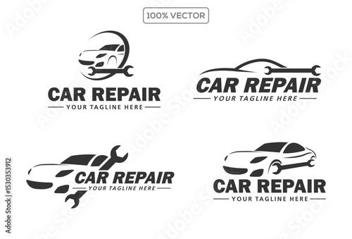 Automotive logo templates collection. Car logo ornament logo vector design elements set