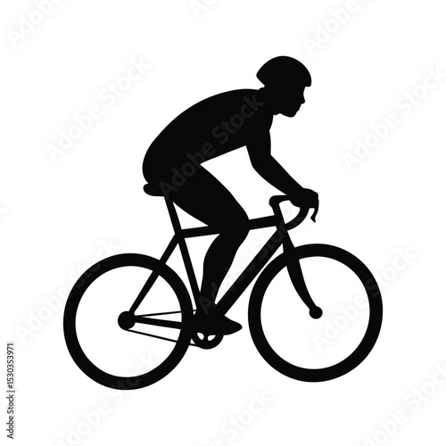 silhouette of a cyclist
