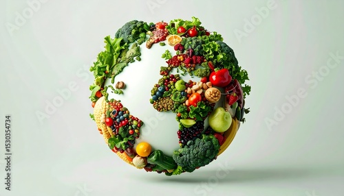 Symbolic Globe, Food Sustainability, Global Consciousness