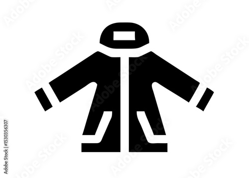 Illustration of a simple raincoat. Waterproof. Water repellent. Rain protection.