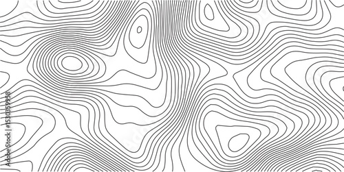 Topographic map. Abstract lines background Geographic mountain relief. . Contour maps. Vector illustration