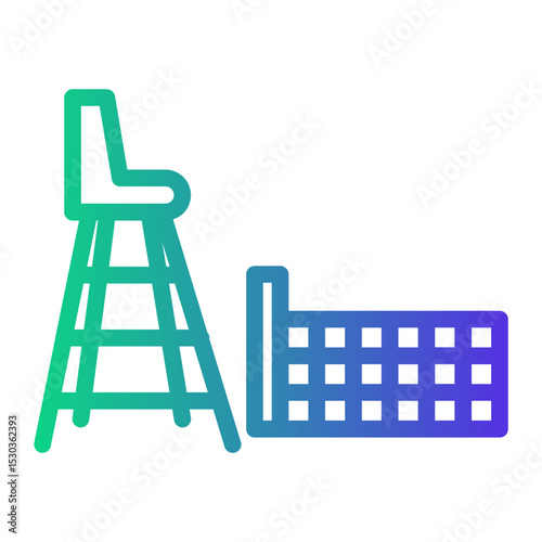 referee Line Gradient Icon