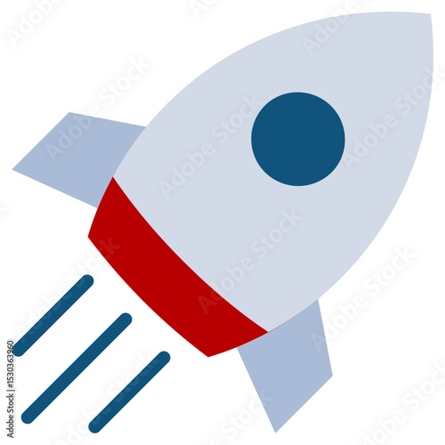 rocket Flat Icon, Teamwork Management Flat Icon Collection