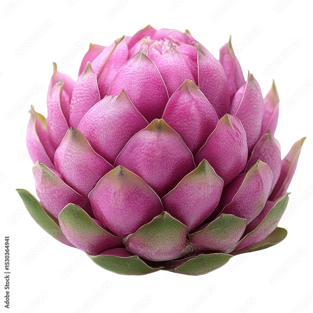 Fototapeta premium Pink artichoke isolated on transparent background. PNG.
