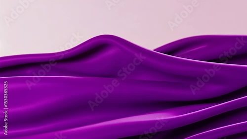 A smooth, undulating texture of vibrant purple fabric creating a luxurious atmosphere.