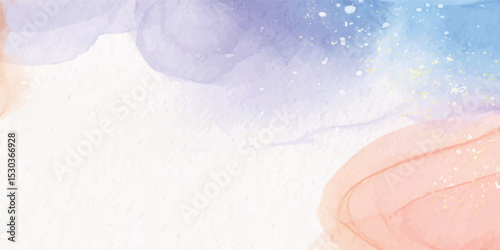 Vector Design Featuring Maroon Watercolor Accents on a Smooth White Paper Background. Abstract Maroon Watercolor Texture on Clean White Paper with Soft Edges and Gentle Gradients