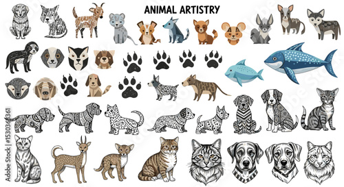The World of Animal Artistry Depicted With Skillful Precision and Delightful Creativity