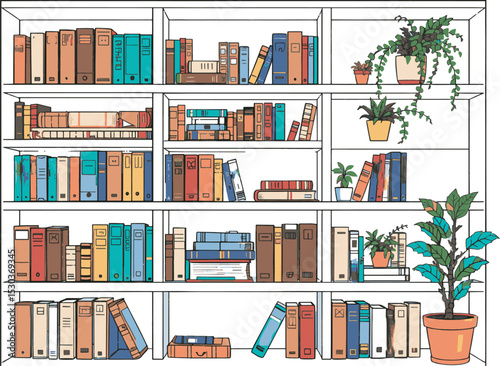 books in the library