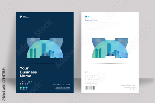 Corporate Book Cover Design Template in A4. Can be adapt to Brochure, Annual Report, Magazine, Poster, Business Presentation, Portfolio, Flyer, Banner, Website.