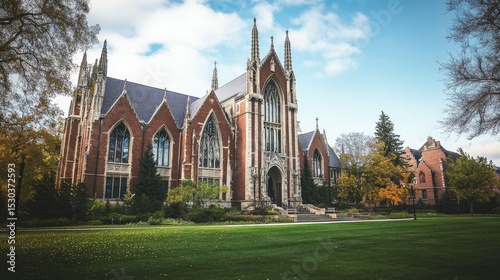Majestic Collegiate Gothic Architecture