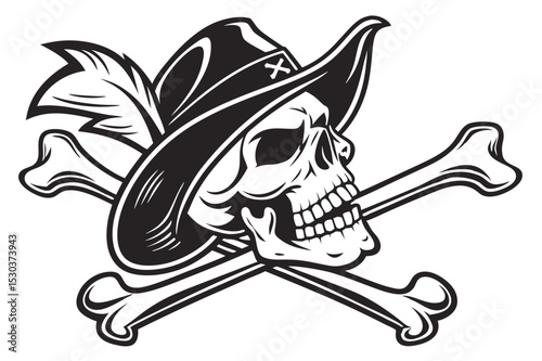 Detailed human skull vector illustration