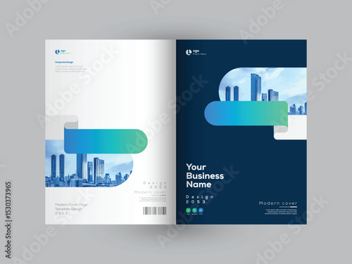 Corporate Book Cover Design Template in A4. Can be adapt to Brochure, Annual Report, Magazine, Poster, Business Presentation, Portfolio, Flyer, Banner, Website.