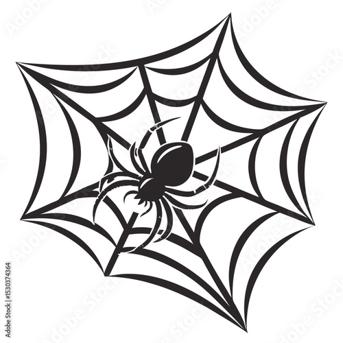 Detailed vector illustration of a spider