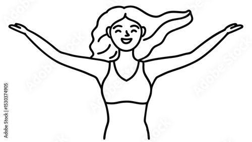 Elegant woman portrait vector illustration