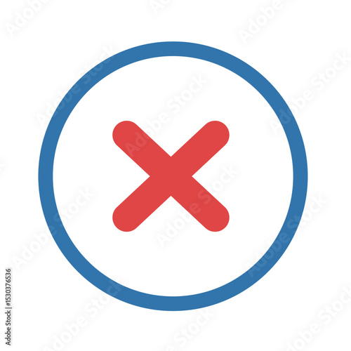 wrong checklist icon, simple wrong icon