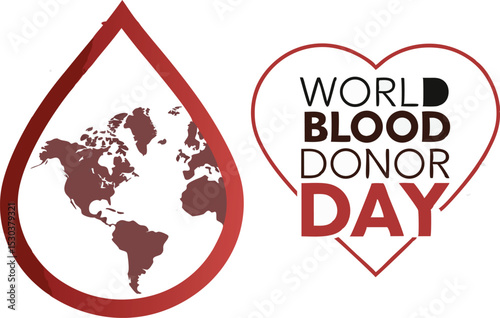 World Blood Donor Day Saving lives worldwide one donation at a time in on transparent background