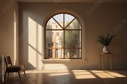 empty room with window