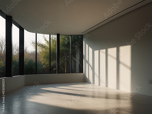 empty room with windows