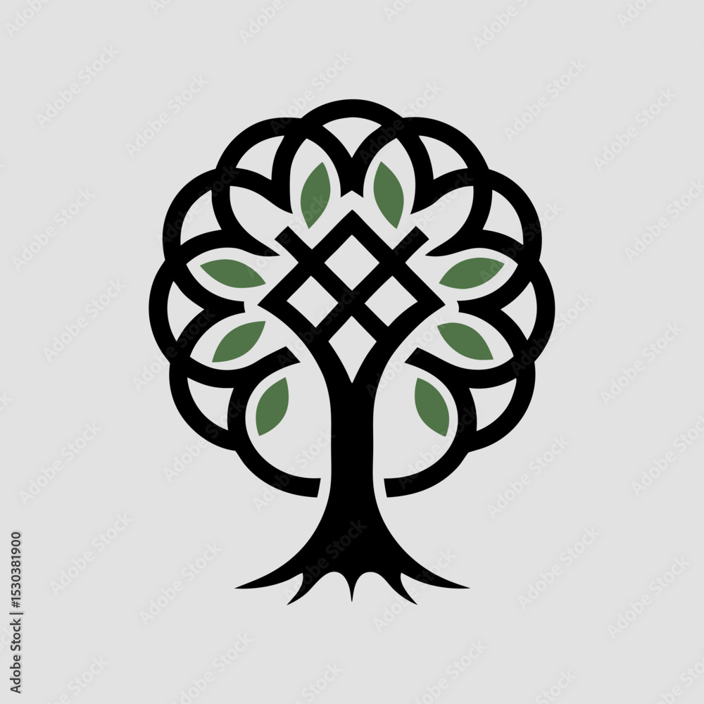 Celtic knotwork tree of life logo design Celtic knotwork tree of life logo design